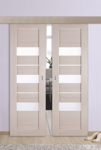sliding system for 2 doors